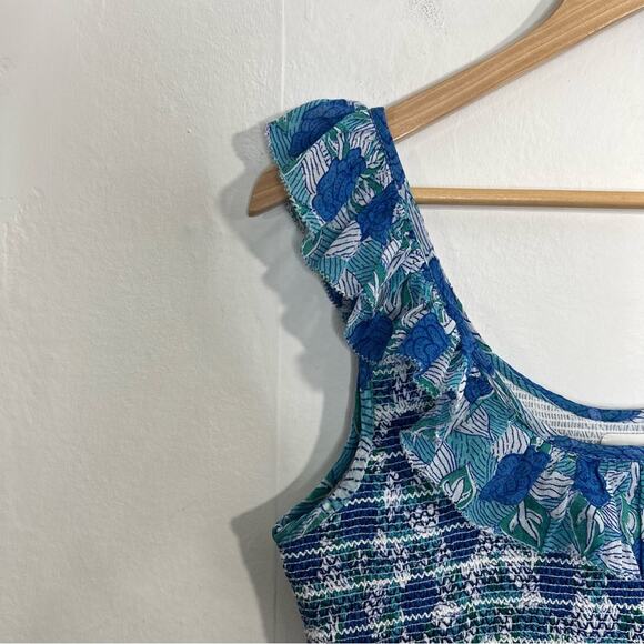 SAYLOR Jeannie Blue Floral Midi Dress Size Small - Picture 4 of 16